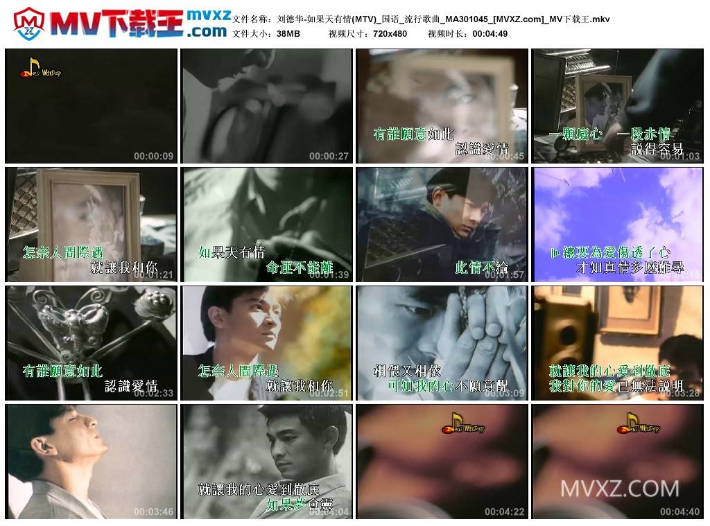 刘德华-如果天有情(MTV)_国语_流行歌曲_MA301045